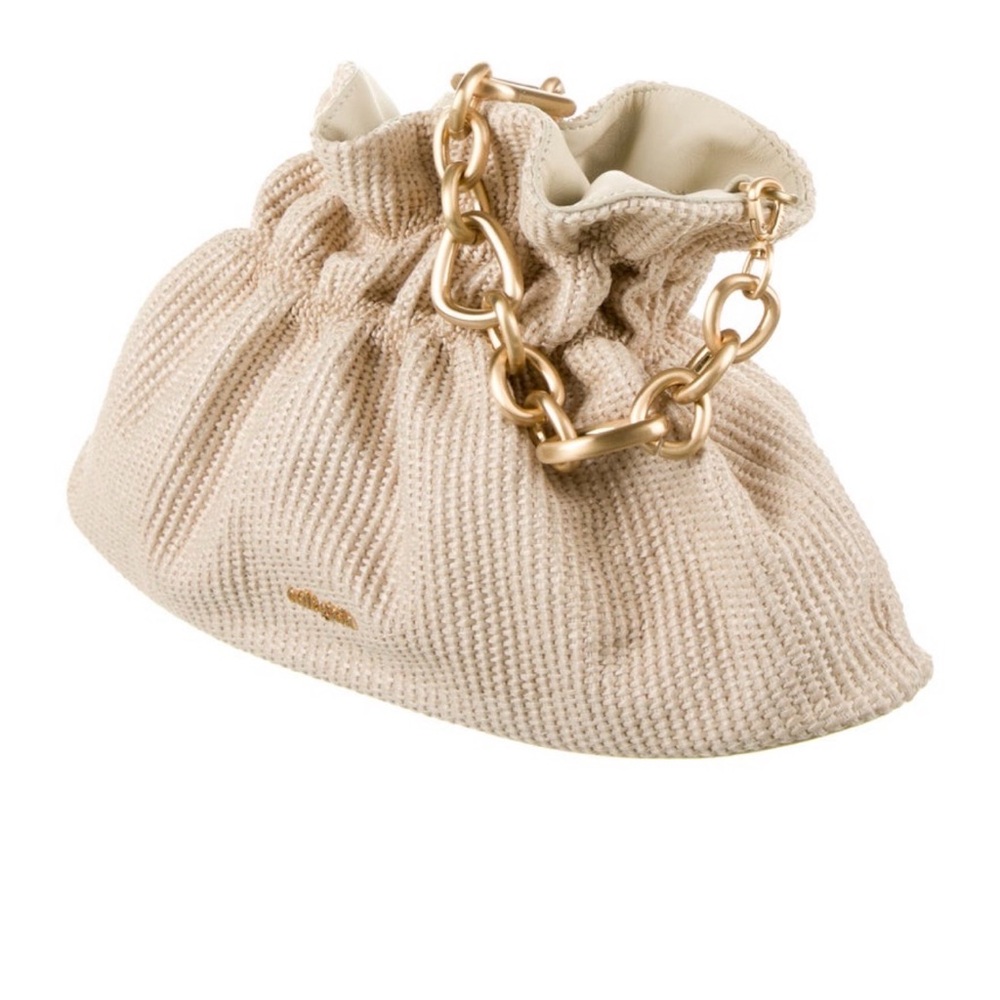 CULT GAIA Bara Raffia Handbag Gold Chain - Picture 3 of 6